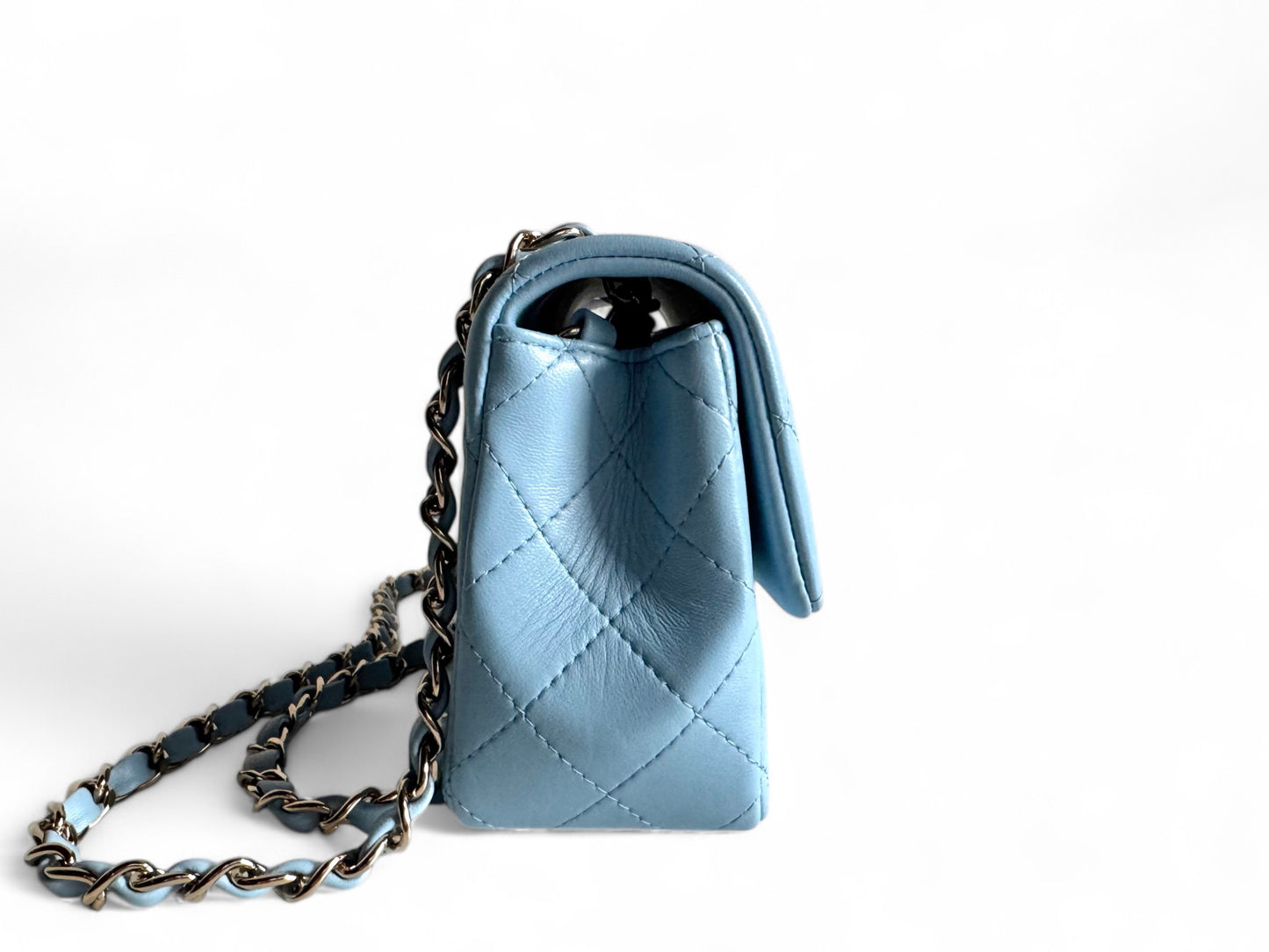 CHANEL Lambskin Quilted Mini Rectangular Flap