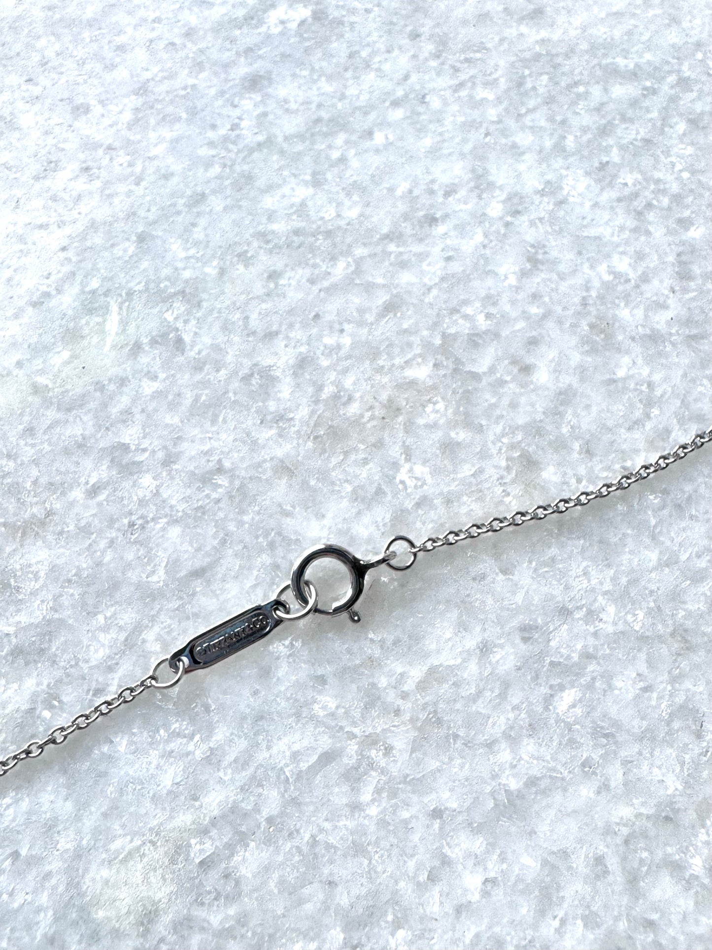 TIFFANY & CO. Platinum Diamond Solitaire Pendant Necklace
