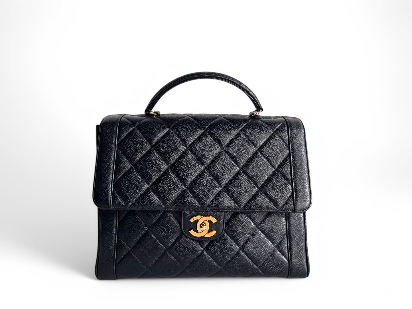 CHANEL Caviar Quilted Jumbo Kelly Flap