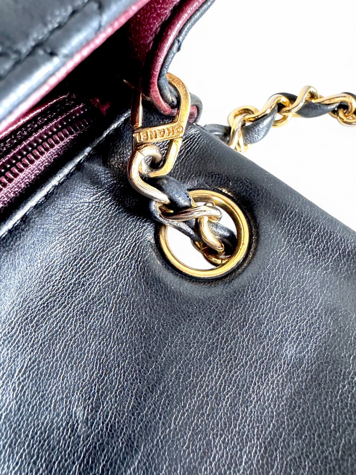 CHANEL Lambskin Quilted Mini Flap Bag