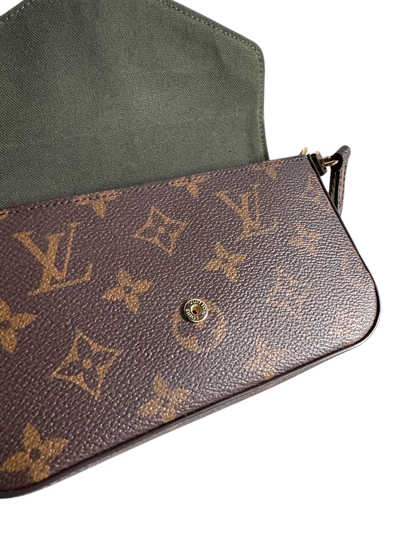 LOUIS VUITTON Monogram Felicie Strap & Go Kaki