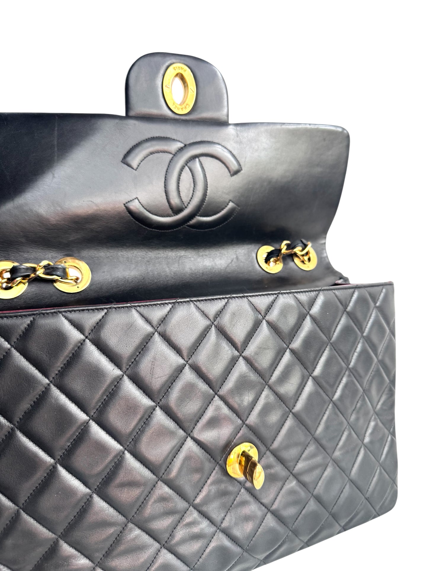 CHANEL Lambskin Quilted XL Jumbo Single Flap