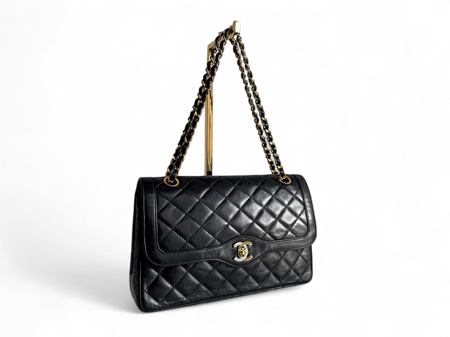 CHANEL Lambskin Quilted Medium Double Flap Bag