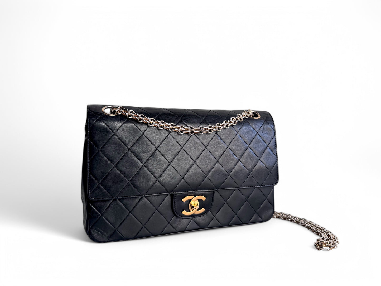 CHANEL Lambskin Mademoiselle Double Flap