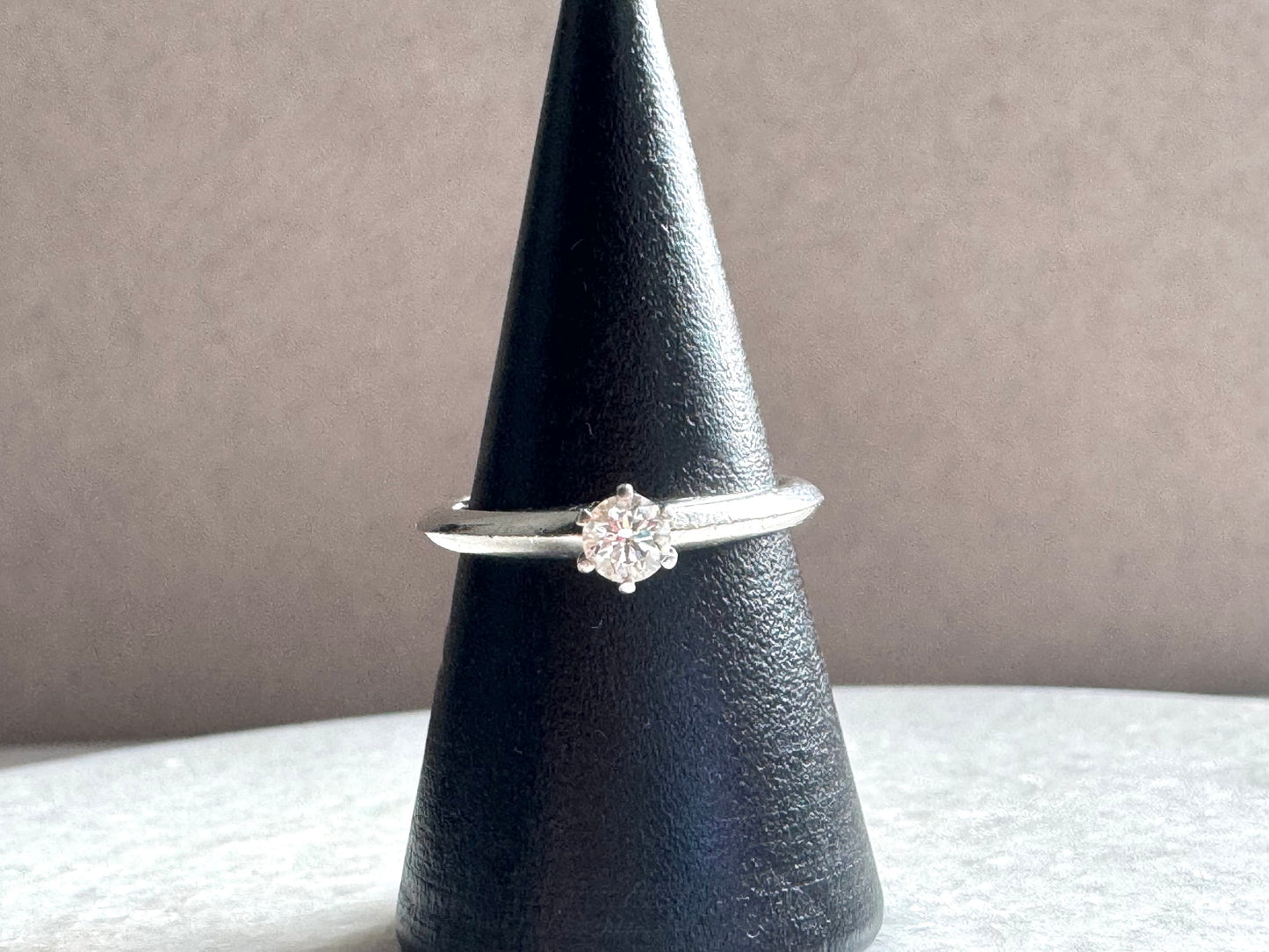 TIFFANY & CO. Solitaire Diamond Engagement Ring With Certificate