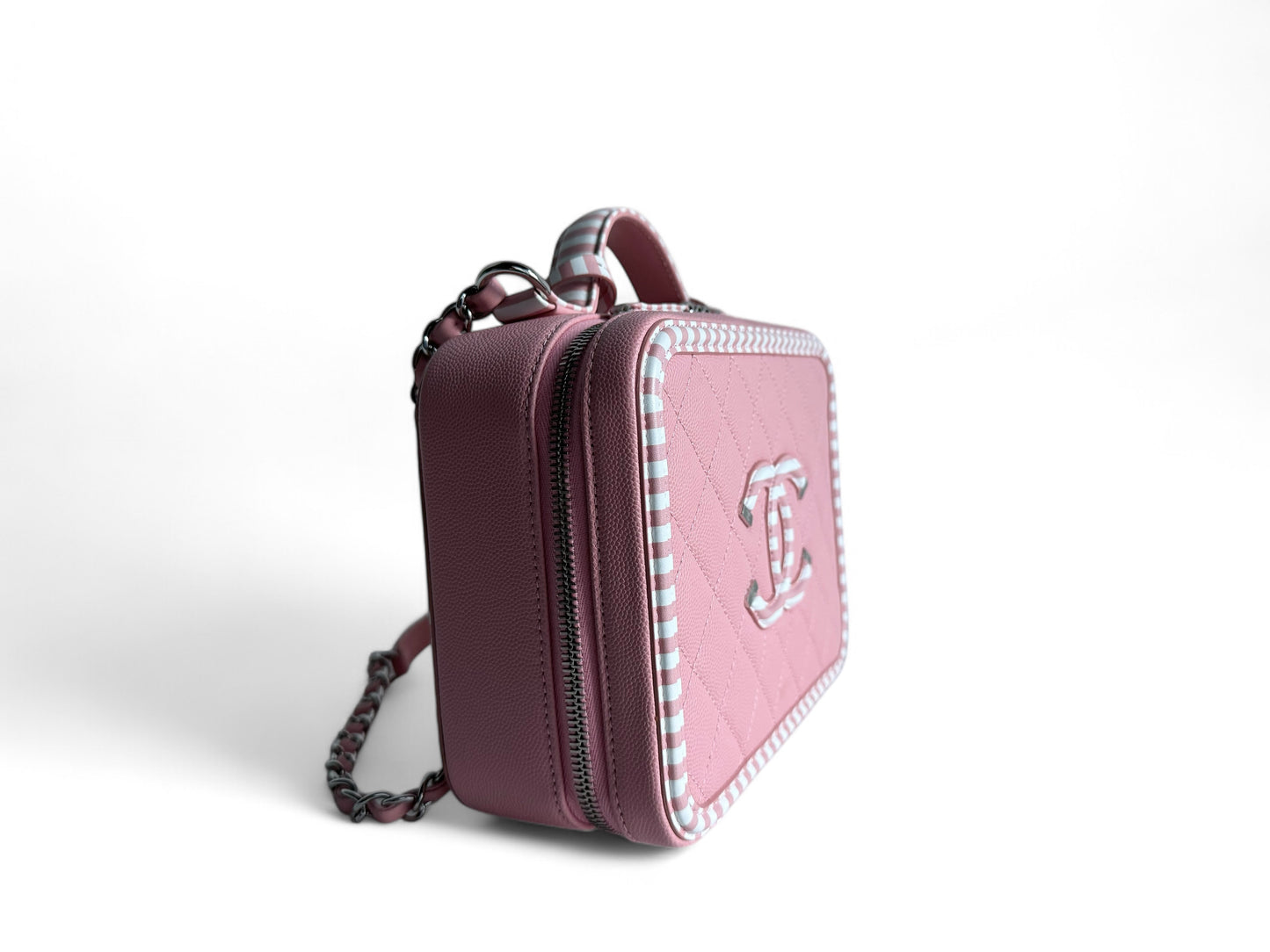 CHANEL 2018 Filigree Vanity Top Handle Bag