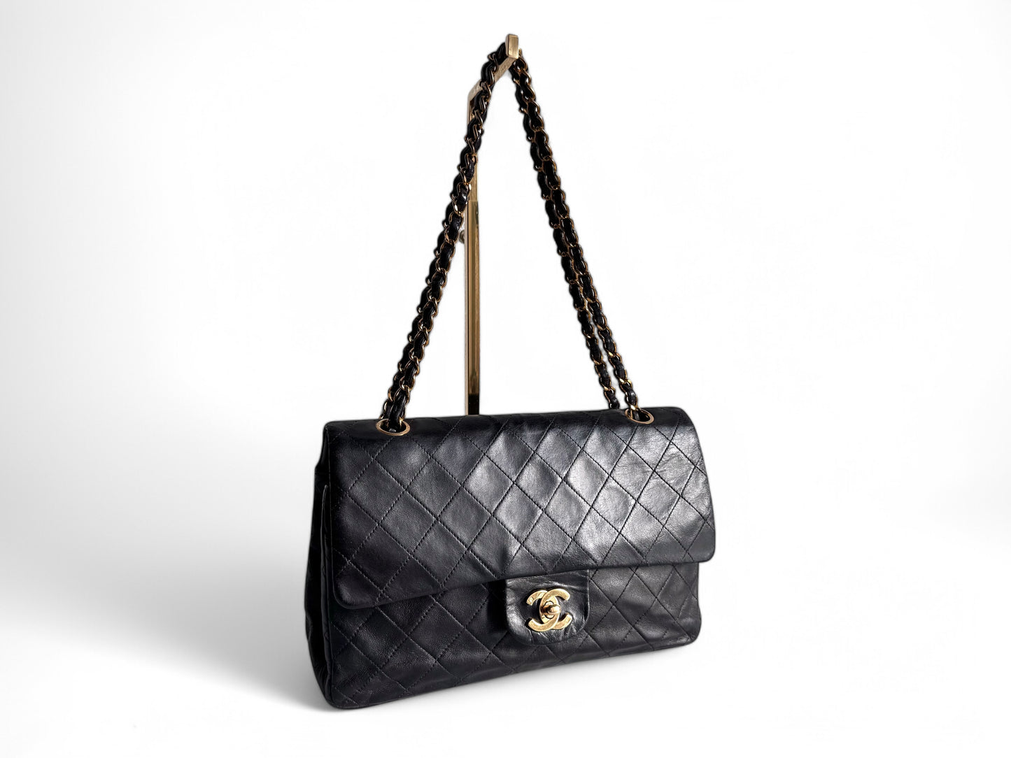 CHANEL Matelasse Double Flap Bag Black