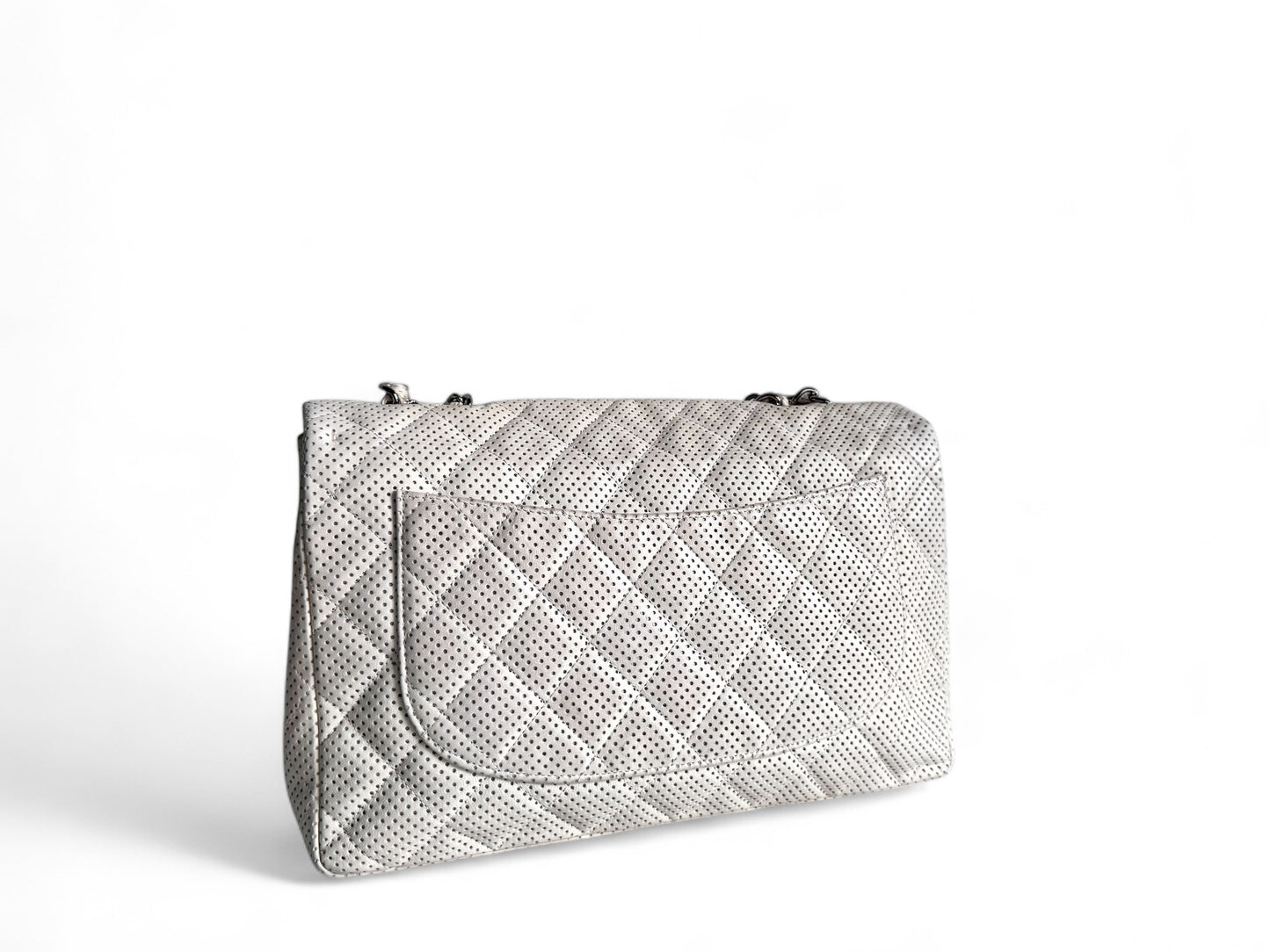 CHANEL Lambskin Perforated Jumbo Single Flap