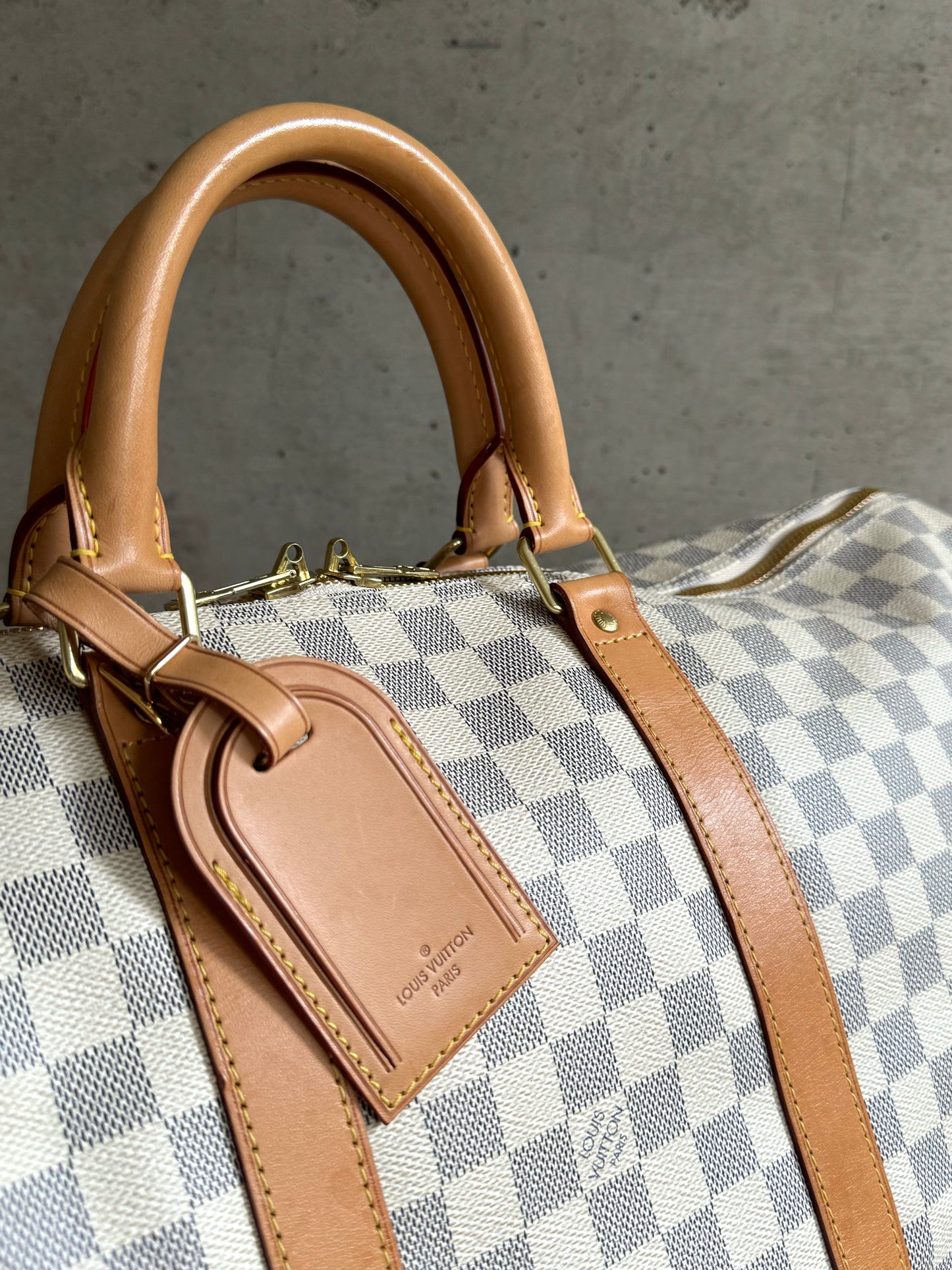 LOUIS VUITTON Damier Azur Keepall Bandouliere 55
