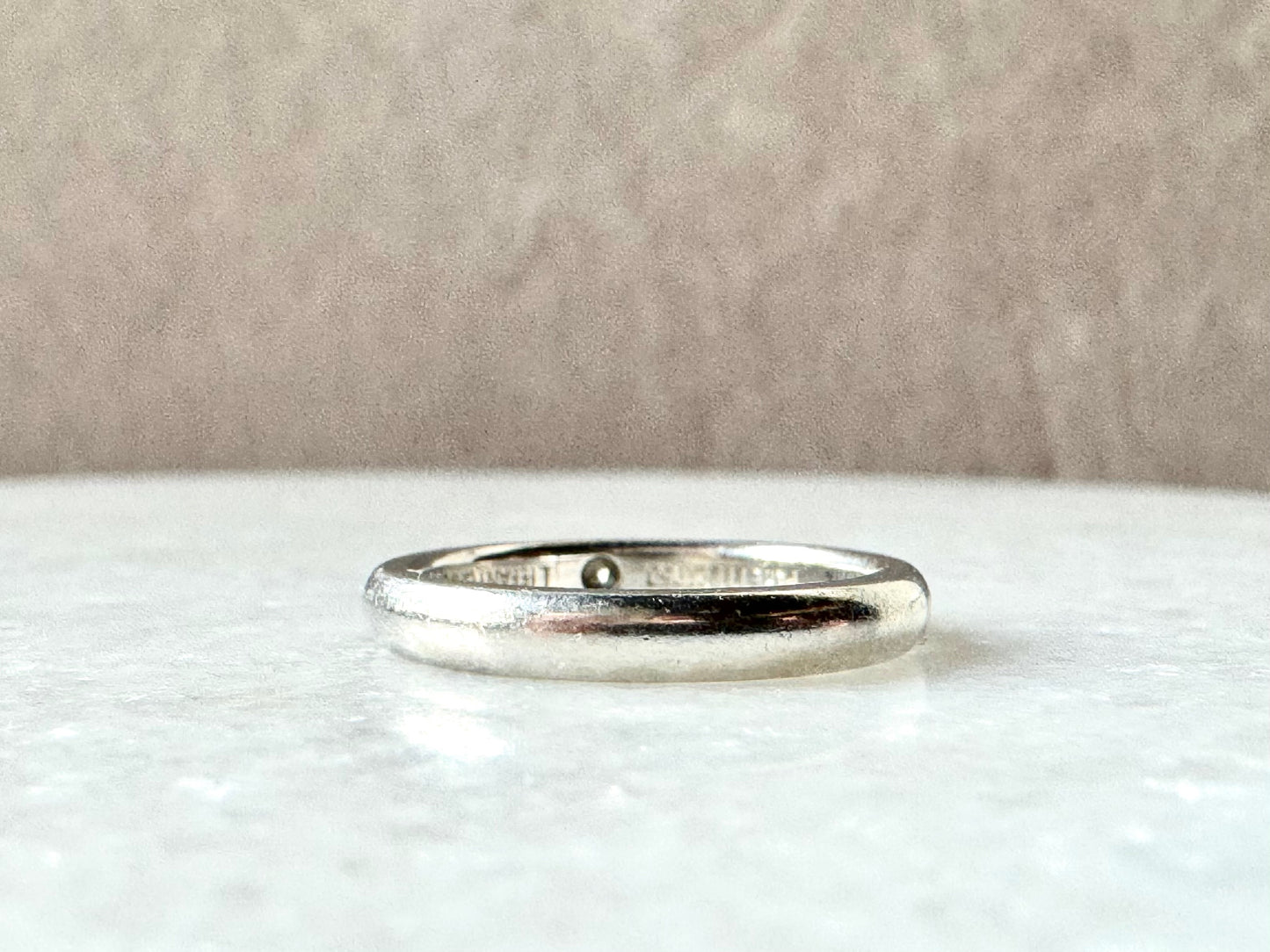 TIFFANY & CO. Platinum Diamond Elsa Peretti Band Ring