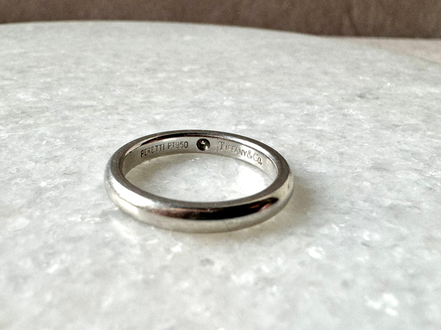 TIFFANY & CO. Platinum Diamond Elsa Peretti Band Ring