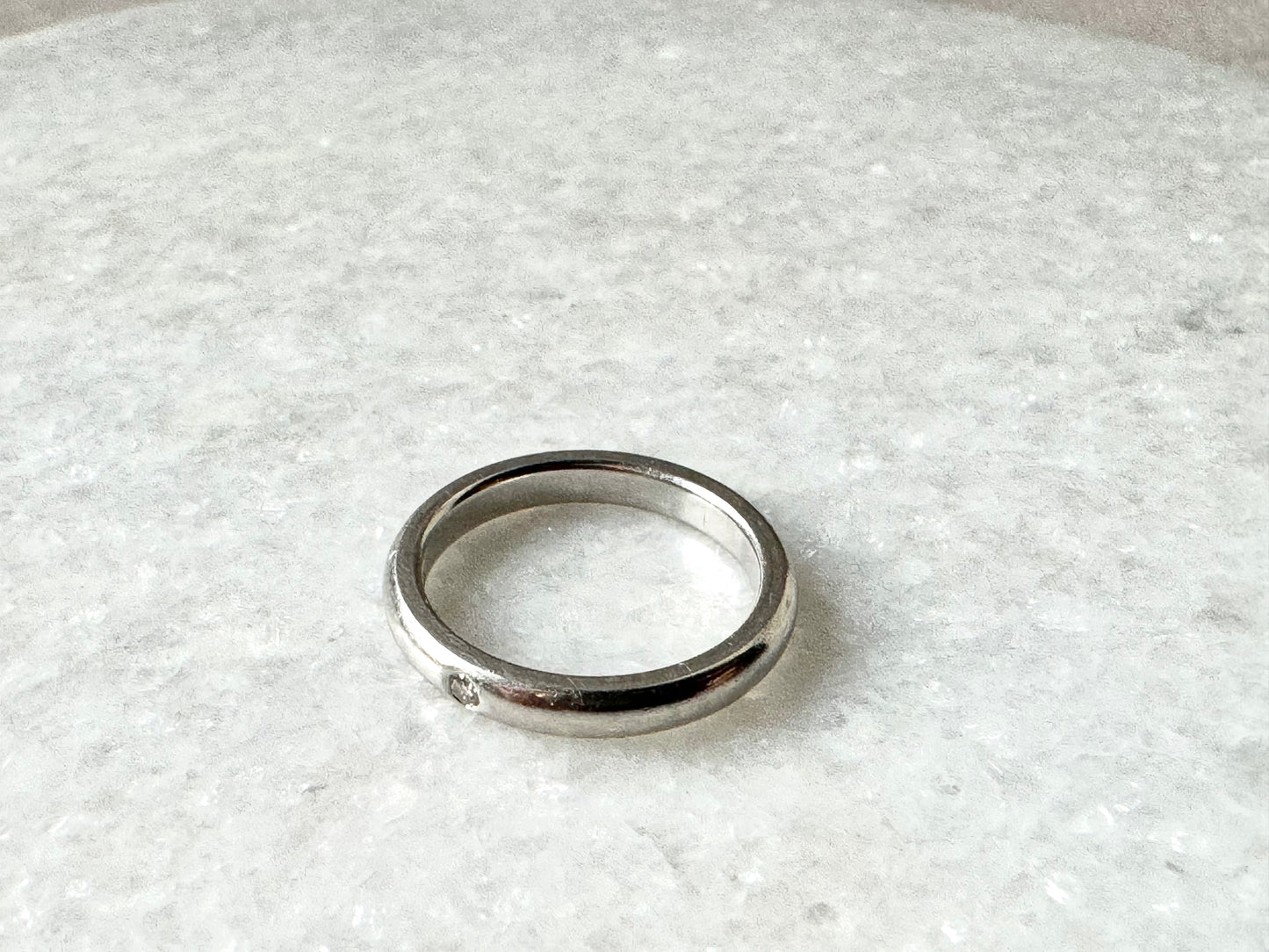 TIFFANY & CO. Platinum Diamond Elsa Peretti Band Ring