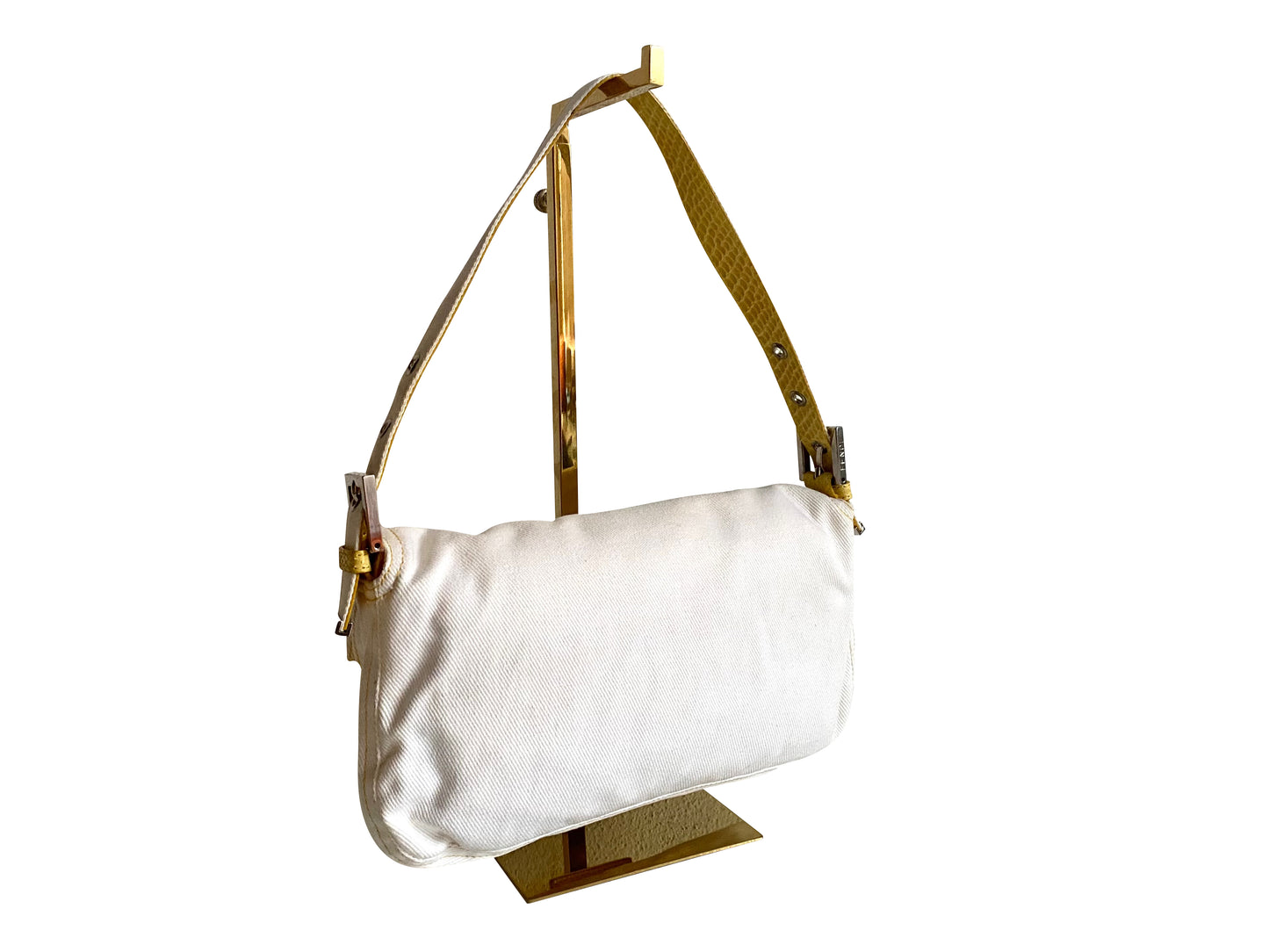 FENDI Denim Python Baguette