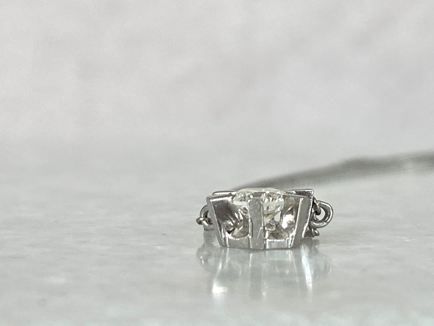Diamond Solitaire Necklace in Platinum