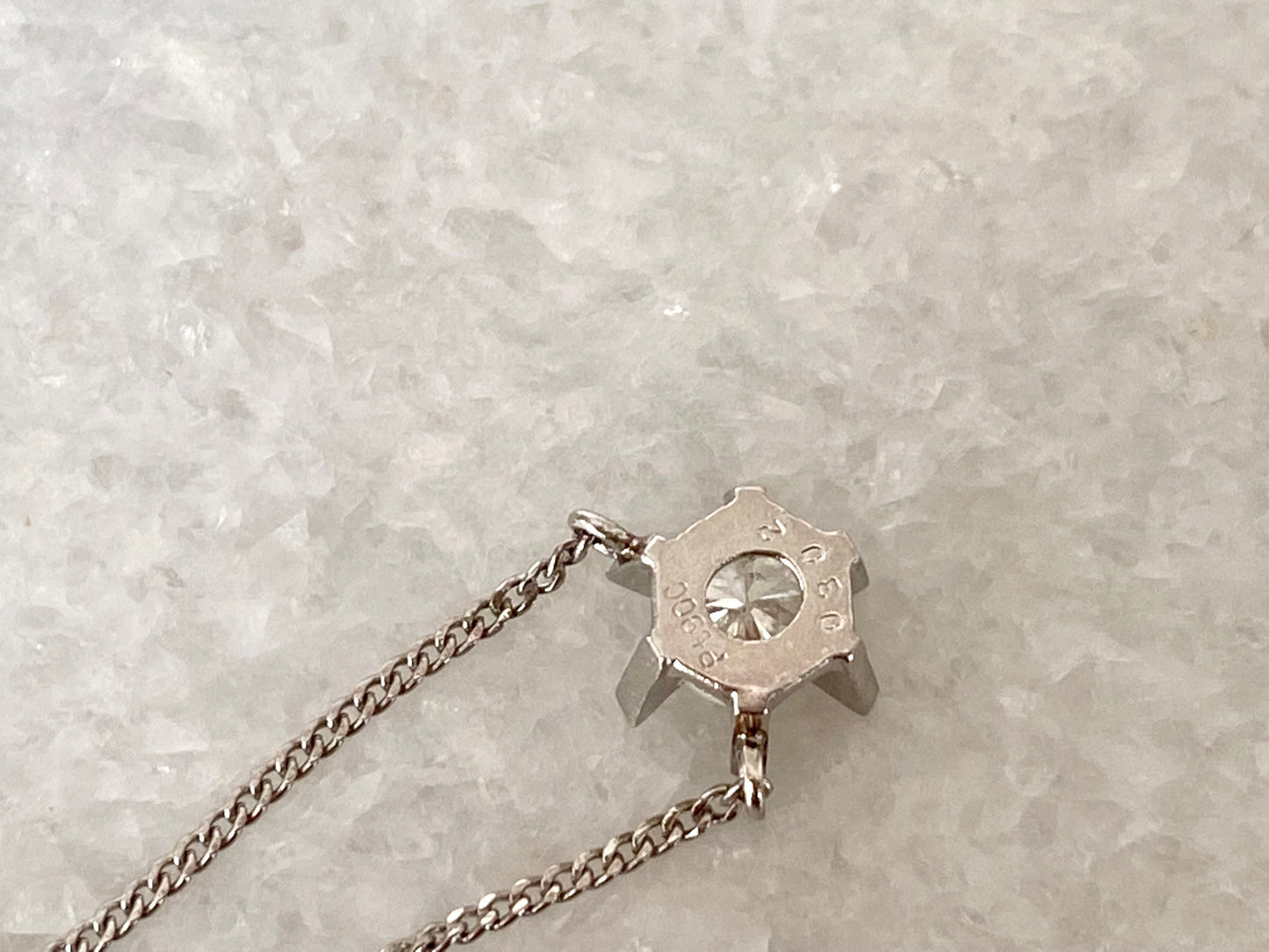 Diamond Solitaire Necklace in Platinum