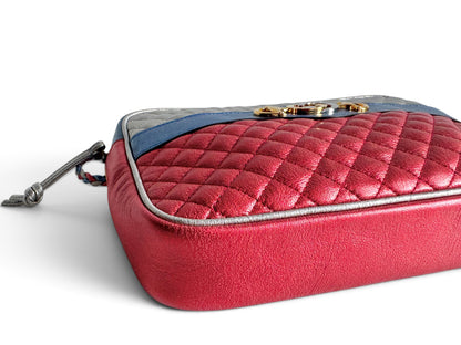 GUCCI Laminated Nappa Trapuntata Small Zumi Shoulder Bag