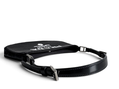 PRADA Paillettes Sequin Logo Cleo Adjustable Strap Shoulder Bag