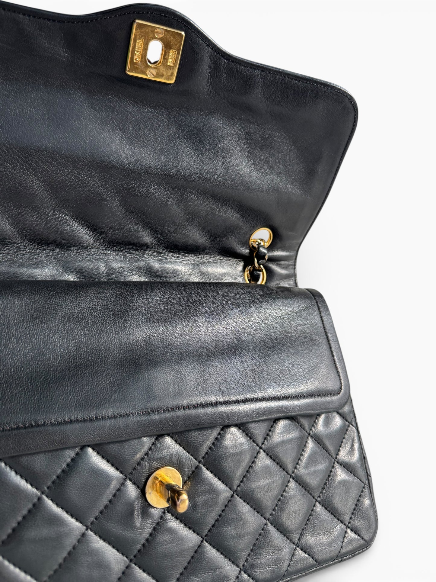 CHANEL Lambskin Quilted Medium Double Flap Bag