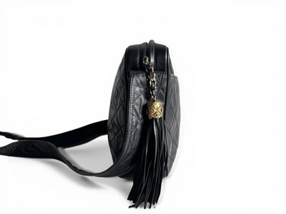 CHANEL Lambskin Quilted CC Tassel Camera Case