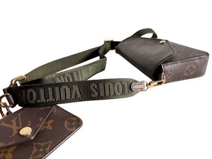 LOUIS VUITTON Monogram Felicie Strap & Go Kaki