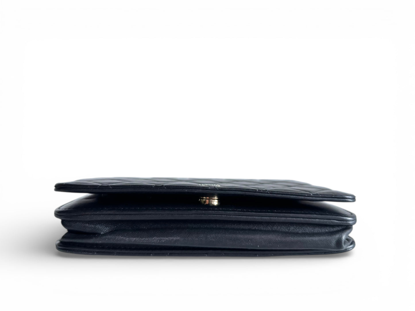 CHANEL Lambskin Limited Pearl Strap Wallet On Chain