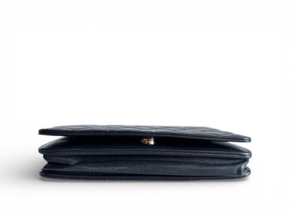 CHANEL Lambskin Limited Pearl Strap Wallet On Chain