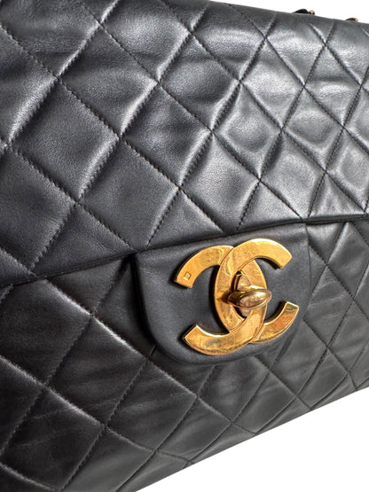 CHANEL Lambskin Quilted XL Jumbo Single Flap Bag