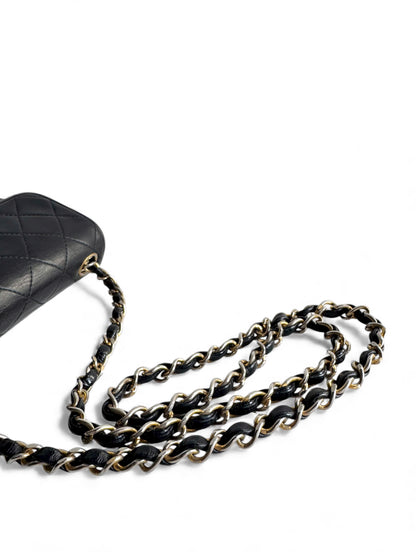CHANEL Lambskin Matelasse Mini Flap Bag