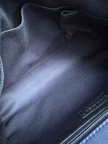 CHANEL Calfskin Quilted CC Curvy Flap