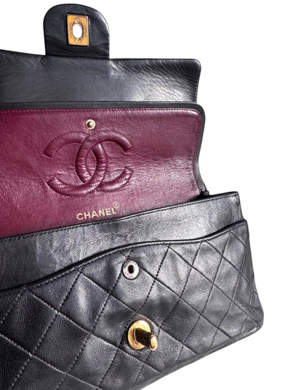 CHANEL Matelasse Double Flap Bag Black