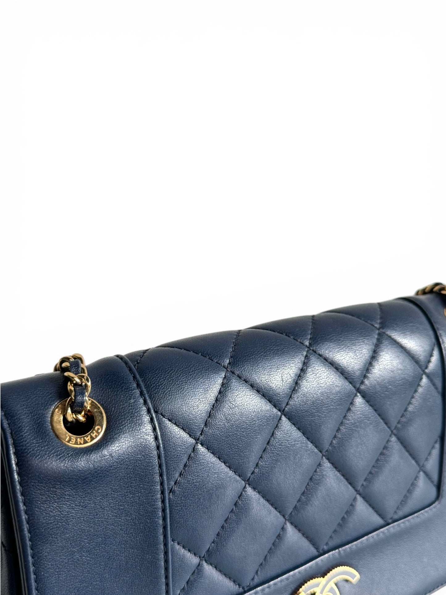 CHANEL Sheepskin Quilted Mademoiselle Flap Bag Tasche