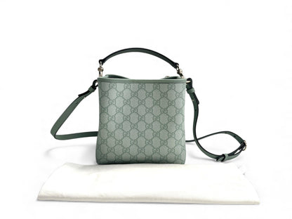 GUCCI GG Supreme Monogram Emblem Small Shoulder Bag