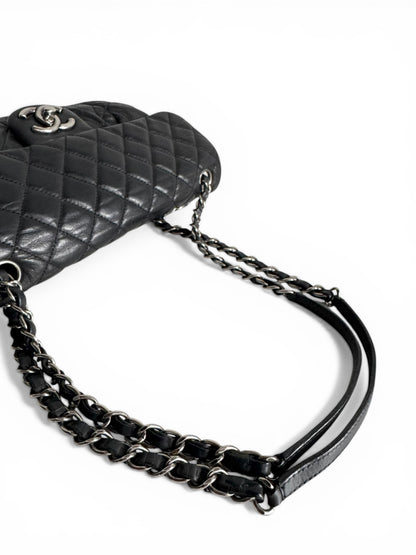 CHANEL Iridescent Lambskin Quilted East West Flap Bag