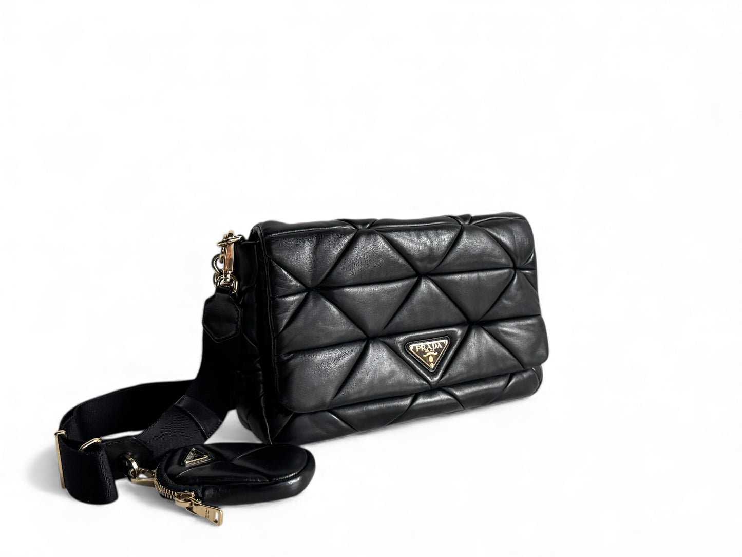 PRADA System Nappa Leather Patchwork Bag