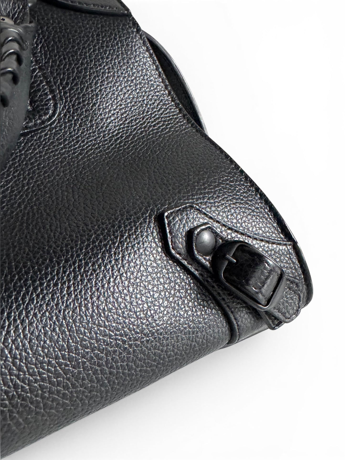 BALENCIAGA Grained Calfskin Neo Classic Black Hardware S City