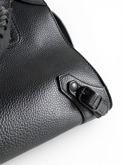 BALENCIAGA Grained Calfskin Neo Classic Black Hardware S City