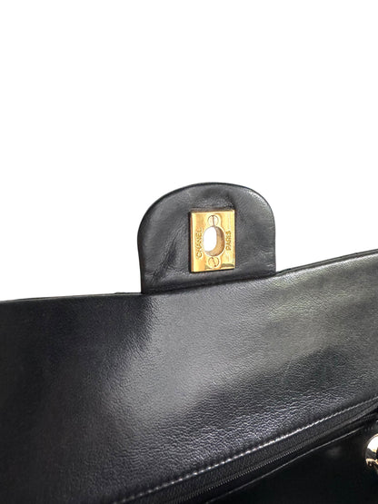 CHANEL Matelasse Double Flap Bag Black