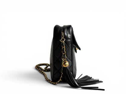 Chanel Lambskin Quilted Flap Camera Tassel Case