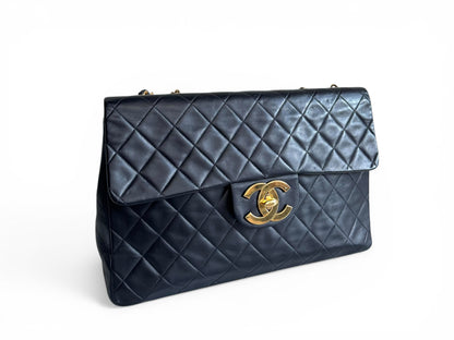 CHANEL Lambskin Quilted XL Jumbo Single Flap Bag