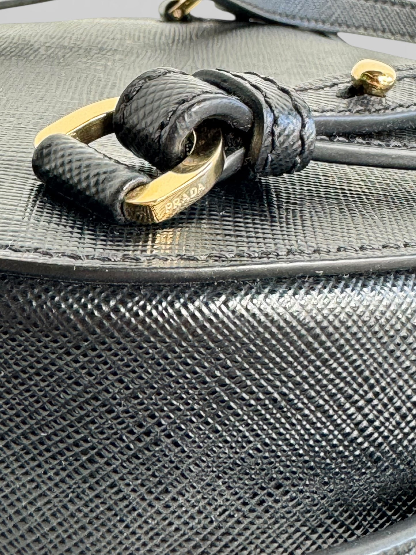 PRADA Saffiano Lux Mini Odette Backpack