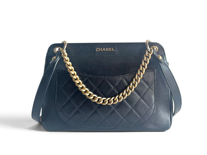CHANEL Calfskin Curve Flap Bag
