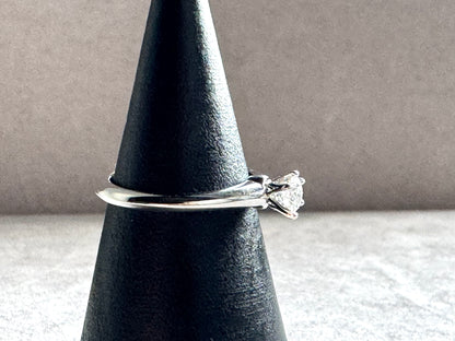 TIFFANY & CO. Solitaire Diamond Engagement Ring With Certificate