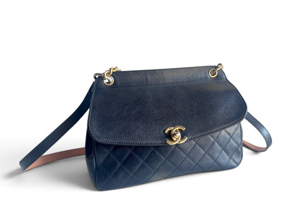 CHANEL Calfskin Curve Flap Bag