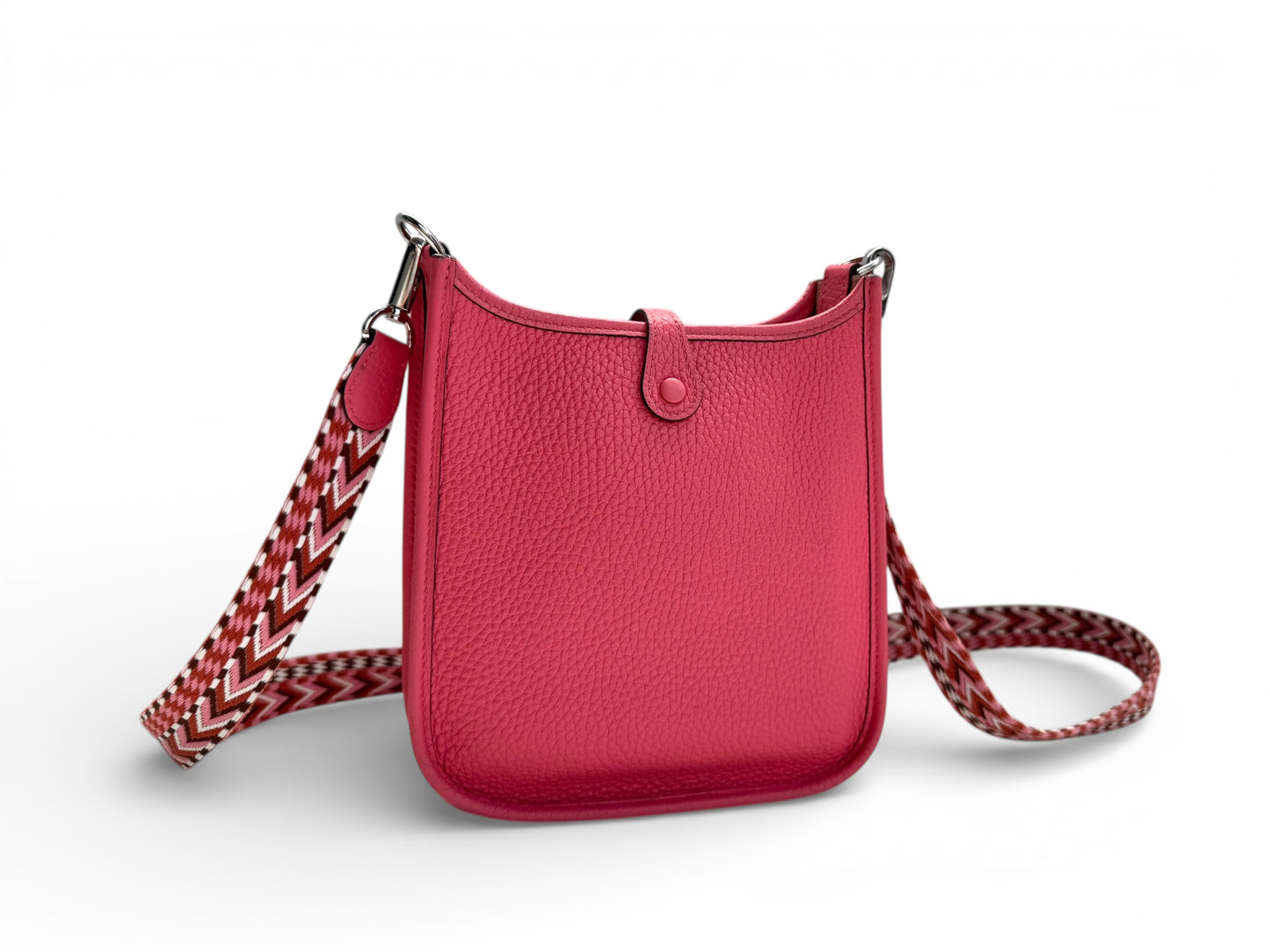 HERMÈS Taurillon Clemence Allegro Evelyne TPM Rose Tasche