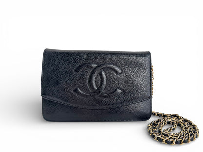 CHANEL Caviar Timeless CC Wallet On Chain WOC