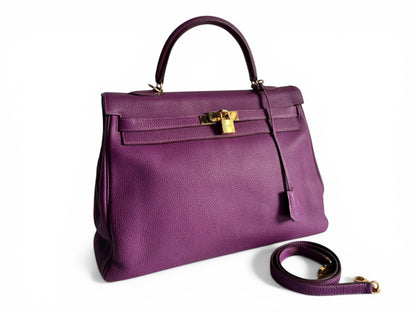 HERMES Kelly 35 Clemence Anemone