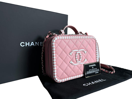CHANEL 2018 Filigree Vanity Top Handle Bag