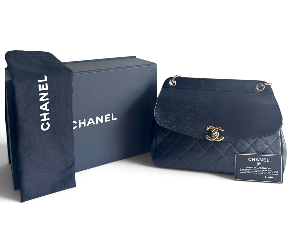 CHANEL Calfskin Curve Flap Bag