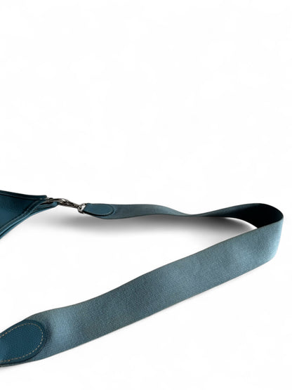 HERMES Courchevel Evelyne GM Blue Jean