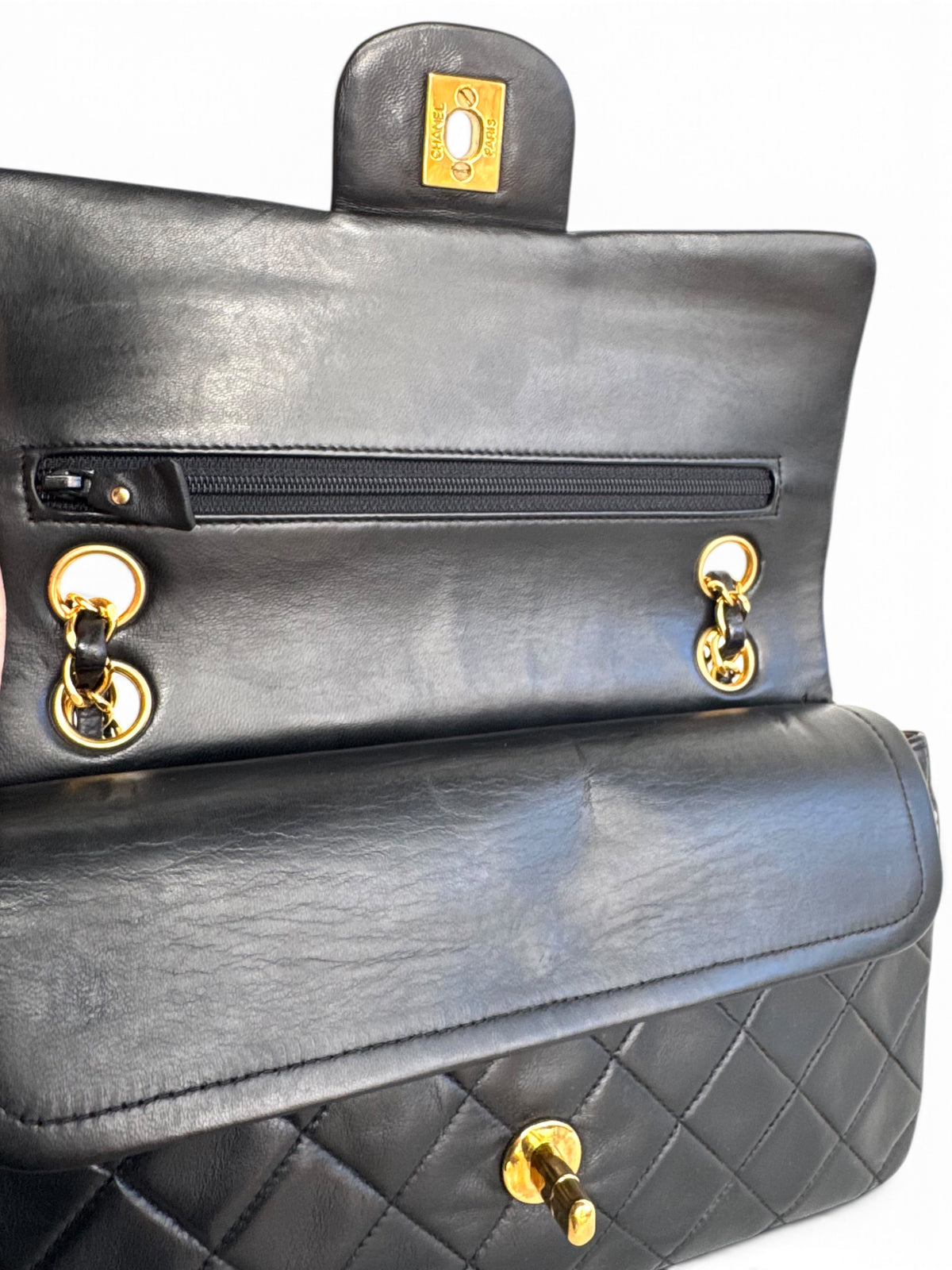 CHANEL Lambskin Quilted Small Double Flap